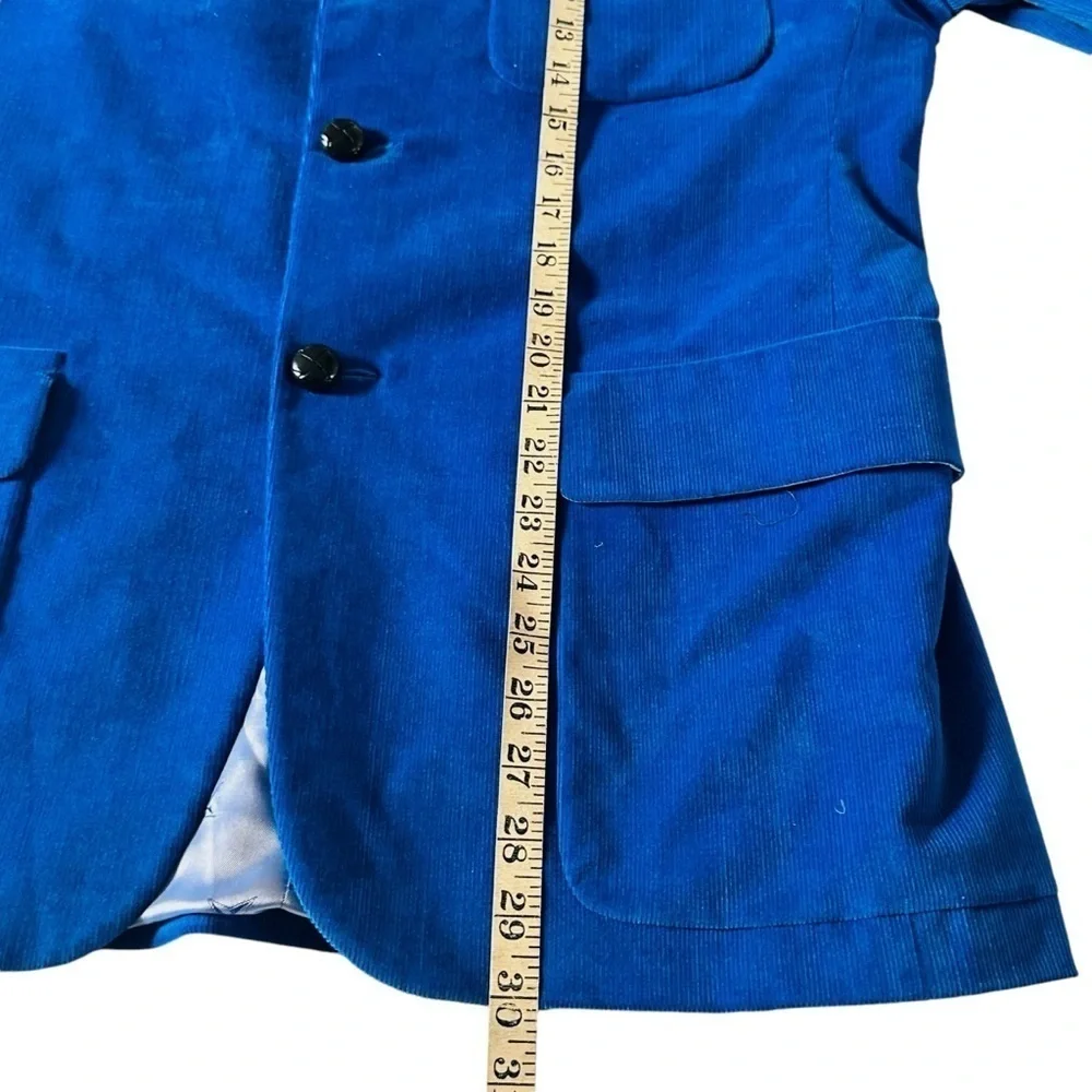 Hickey Freeman Blue Micro Corduroy Blazer Sport Coat USA Men’s L Classic Fit